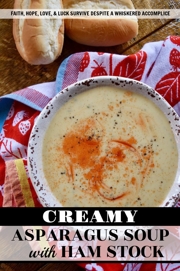Creamy Asparagus Soup with Ham Stock - For this soup, made with fresh asparagus, ham stock, and red potatoes, you get to decide just how creamy you want it to be by the amount of dairy you use to make it. Add 1-cup of heavy whipping cream for a smooth, delicious, and easy-to-make everyday asparagus soup. Or, add additional cream, for an over-the-top soup that is even more decadent. It's all up to you and what you prefer.