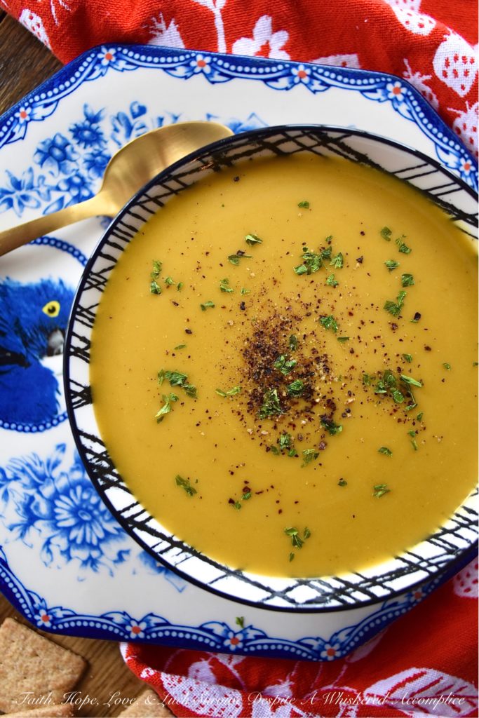 Crockpot Sweet Potato Peanut Butter Curry Soup - It's not often that you can throw a few ingredients into a crockpot or slow-cooker and somehow end up with an amazing recipe. However, with this sweet potato soup recipe, made with sweet curry powder, that definitely happens. The secret to this amazing crockpot soup is blending it with creamy peanut butter after it has been cooked on low heat for several hours. The peanut butter adds richness, creaminess, and just the right amount of nutty flavor.