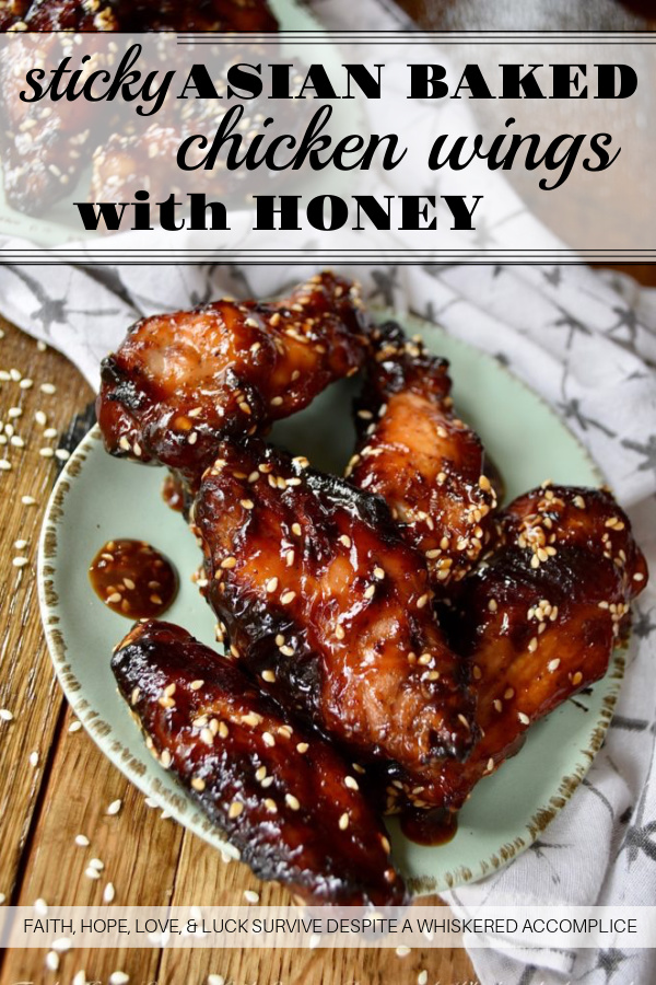 Sticky Asian Baked Chicken Wings with Honey - Game days, parties, and gatherings all have one thing in common; they are all better with chicken wings. Especially, if those chicken wings are marinated, baked, and then served in a sticky Asian sauce made with honey. Sure, they might be a little bit messy to eat, but they are well worth getting your hands dirty. Just remember to grab an extra napkin or two.
