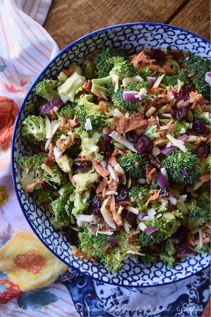 Irish Cheddar Honey Mustard Broccoli Salad - This is not your ordinary broccoli salad; it's not drenched in a fattening and over-powering dressing. Instead, it's sweet, salty, and loaded with crunchy vegetable goodness. This is the type of broccoli salad you can eat every single night without feeling even the tiniest bit guilty. With this broccoli salad, the fresh crunchy broccoli is definitely the star of the show.