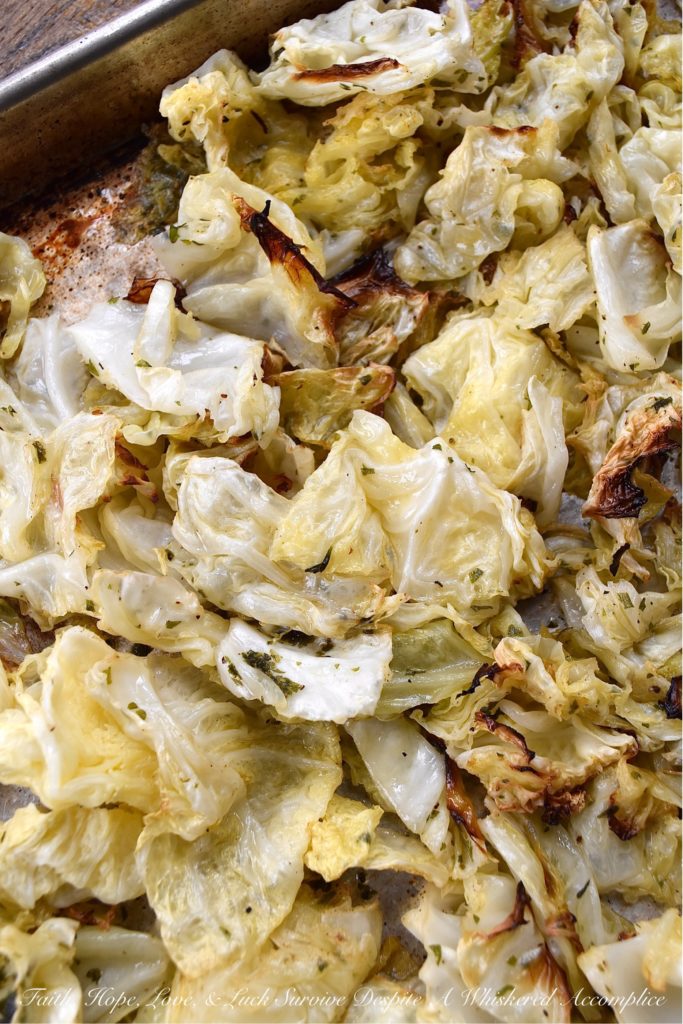 Sexy Irish Butter Oven-Roasted Cabbage - Who says that vegetables can't be sexy? Imagine, a gorgeous head of green cabbage, oven-roasted to golden perfection with rich, decadent, golden Irish butter. Now, imagine, a little bit of freshly ground black pepper, dried parsley, and freshly grated nutmeg on top of that perfectly roasted cabbage. I don't know about you, but that sounds pretty darn sexy to me.