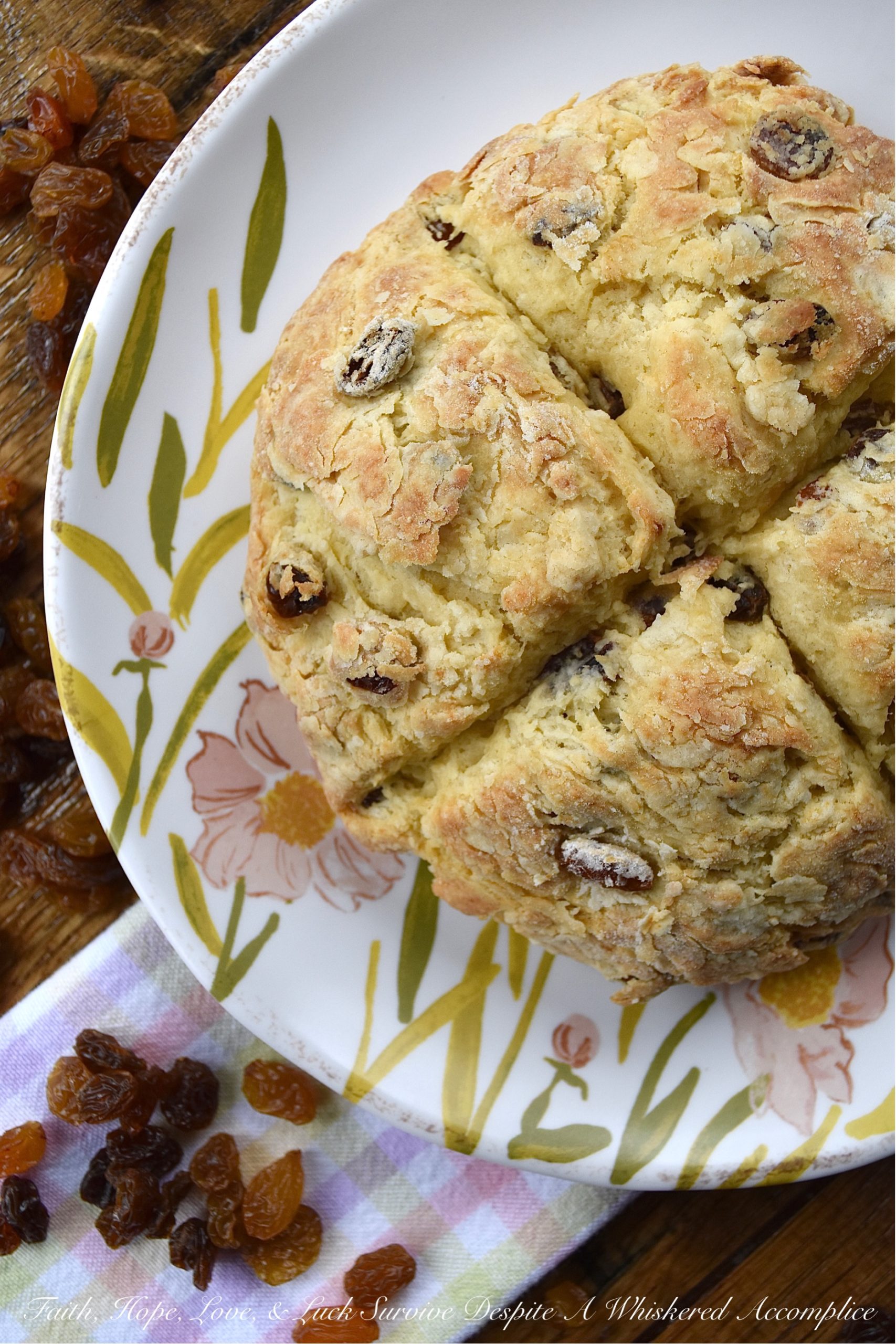 Soda Bread with Whiskey-Soaked Golden Raisins