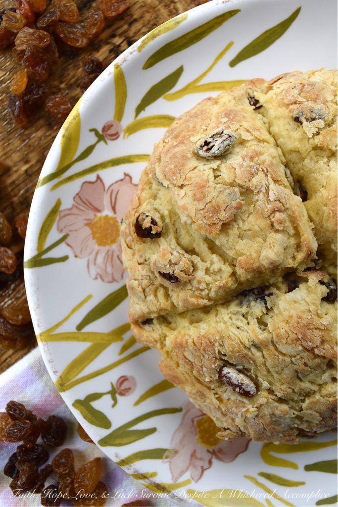 Soda Bread with Whiskey-Soaked Golden Raisins - If you're not overly confident when it comes to baking your own homemade bread, soda bread is a great recipe to start with. It requires no yeast, is quick to make and bake, uses common household pantry and refrigerator items, and is the perfect complement to almost any meal. And, this particular soda bread, with its whiskey-soaked golden raisins, is sure to have you baking bread every single chance you get.