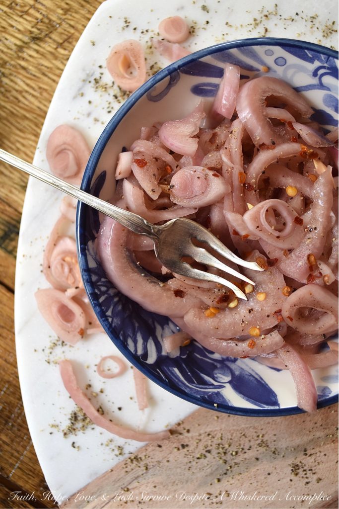 Black Pepper Quick Pickled Red Onions - Pickled red onions are a great zesty addition to almost any meal. Add a few to tacos, potato salad, hamburgers, salsa, corn salad, or even deviled eggs. Honestly, they go great on, or in just, about anything. And, when you add in a healthy dose of freshly ground black pepper, these quick pickled red onions definitely pack a lot of peppery extra zestiness.