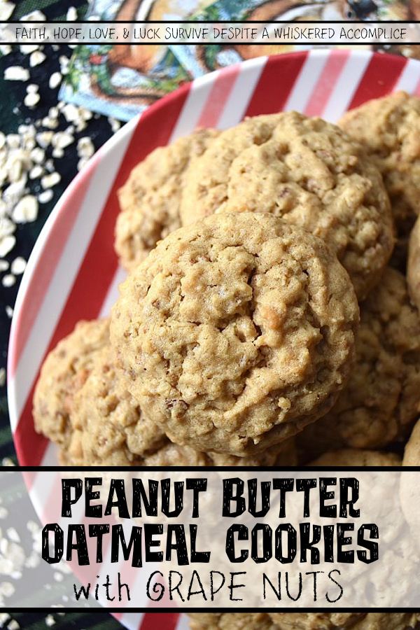 Peanut Butter Oatmeal Cookies with Grape Nuts - When you're looking for the perfect peanut butter oatmeal cookie recipe, look no further than this one. The secret to this cookie's perfection is the addition of Grape Nuts to the cookie dough. The cereal adds just the right nutty crunch without actually having to add nuts. Seriously, this may just be the best peanut butter oatmeal cookie you'll ever eat.