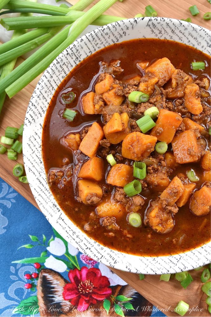 Turkey, Stout, & Sweet Potato Cincinnati Chili - Thanks to cinnamon, cumin, nutmeg, chili powder, and a little pinch of allspice and ground cloves, Cincinnati chili is absolutely exploding with flavor. And, with the addition of a little bit of unsweetened cocoa powder and a bottle or can of stout beer, this ground turkey and sweet potato version of this well-known chili is even more flavorful.