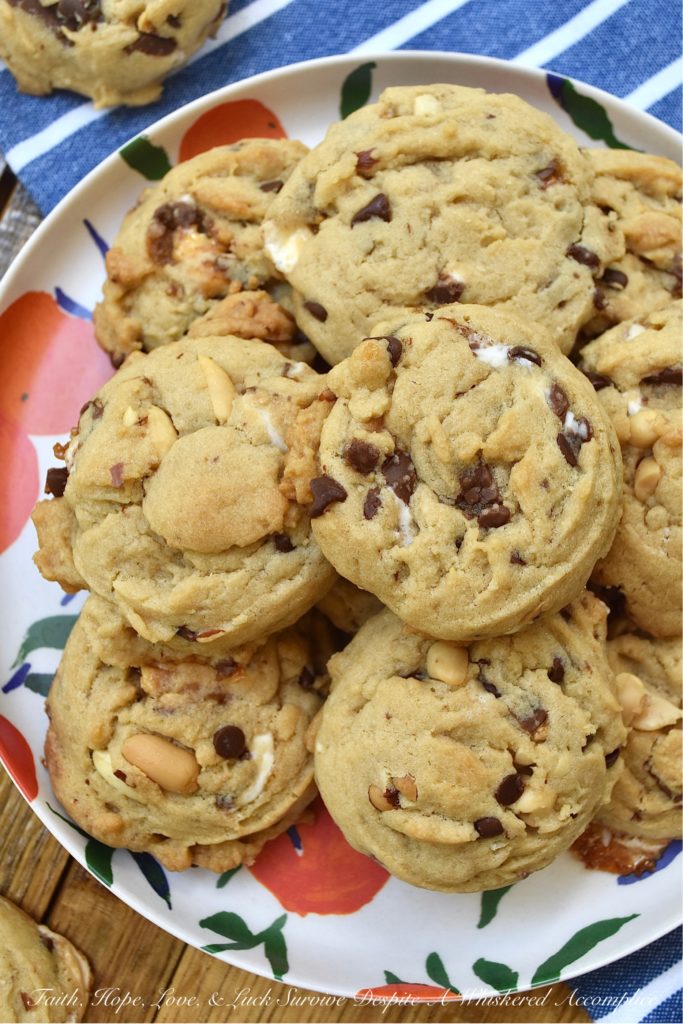 Goo Goo Cluster Chocolate Chip Cookies - You really can't beat a great chocolate chip cookie. However, if you add a few finely chopped Goo Goo Cluster candy bars to your cookie batter in addition to miniature chocolate chips and cocktail peanuts, your chocolate chip cookies will disappear practically as soon as you remove them from the oven. These chocolate-loaded, peanut and marshmallow cookies are definitely swoon-worthy.