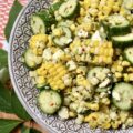 Greek Summer Corn & Cucumber Salad with Feta - You can only eat corn on the cob so many times during the hot summer months before it becomes just a wee bit boring and mundane. This Greek corn and cucumber salad with feta cheese will help to break the monotony. It's fresh, holds up well in hot weather, uses ingredients that are readily available during the steamy summer months, and it is quick and easy to throw together on a busy weekday or a lazy weekend. When it comes to fresh corn, don't be afraid to switch things up this summer with this tasty vegetable side salad.