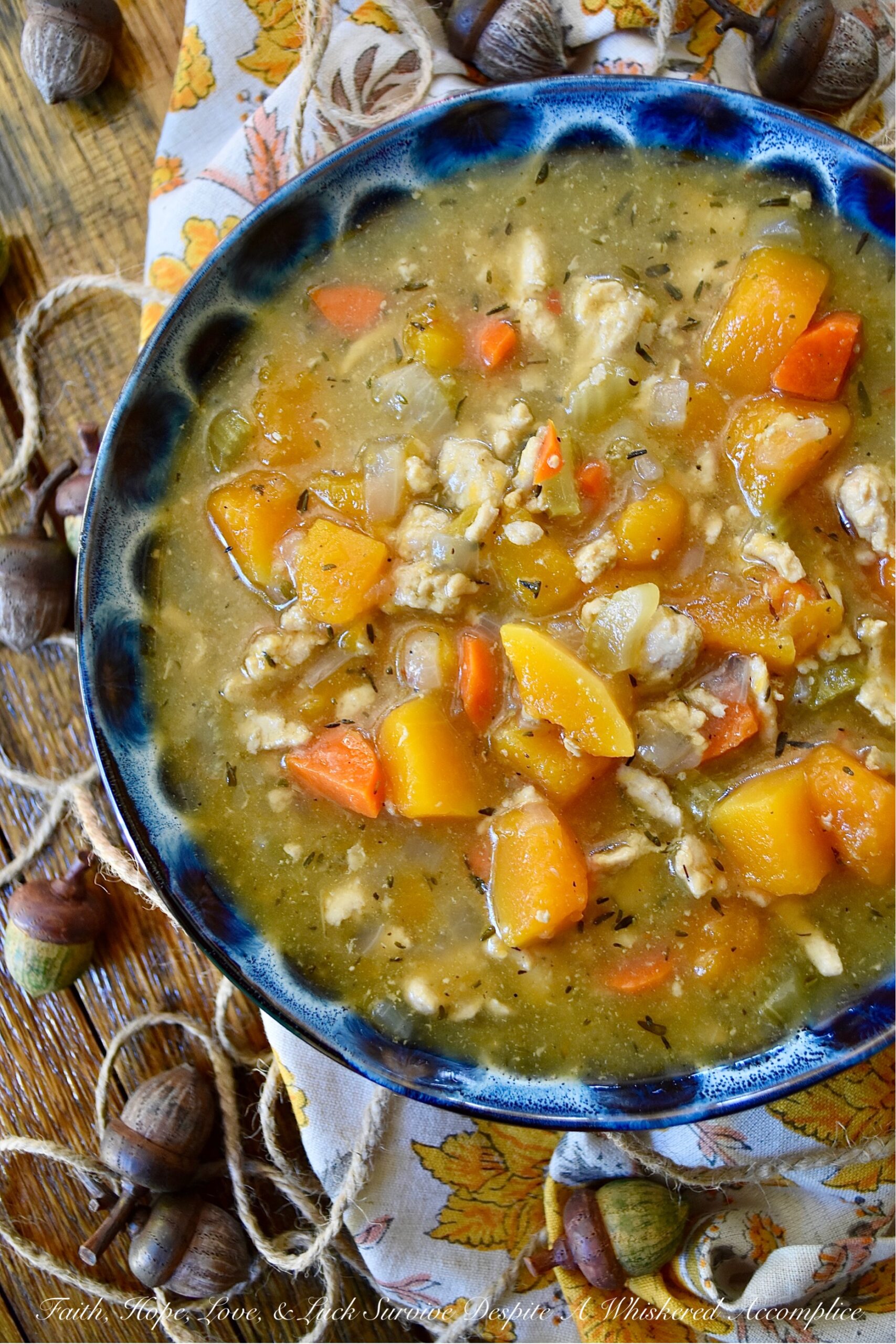 Healthy Butternut Squash & Chicken Soup