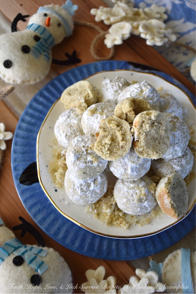 Nut-Free Snowball Cookies - Pecan Sandies, Russian Tea Cookies, Mexican Wedding Cookies, and Snowball Cookies all have one thing in common; they almost always contain ground or chopped pecans. For those severely allergic to nuts, this can be an extremely dangerous thing. Instead of using pecans, this recipe uses roasted salted pumpkin seeds, making it safe for those with nut allergies to finally enjoy these crumbly, sweet, and powdery traditional holiday cookies.