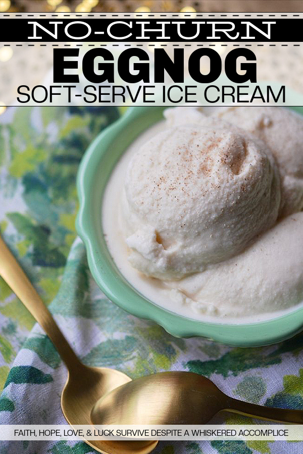 No-Churn Eggnog Soft-Serve Ice Cream - This no-churn version of soft-serve ice cream is infused with eggnog, cream, and a touch of rum. It's a decadent addition to any holiday celebration.