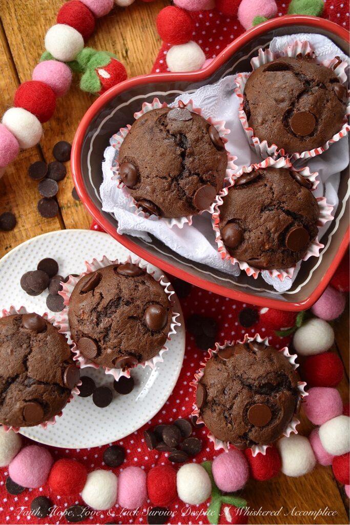 Small-Batch Double Chocolate Banana Muffins - Sometimes you wake up in the morning and find yourself craving chocolate. When you're having one of those mornings, this small-batch double chocolate banana muffin is just what you need. It makes only six muffins, so you won't have any guilt about eating a chocolate-filled muffin for breakfast.