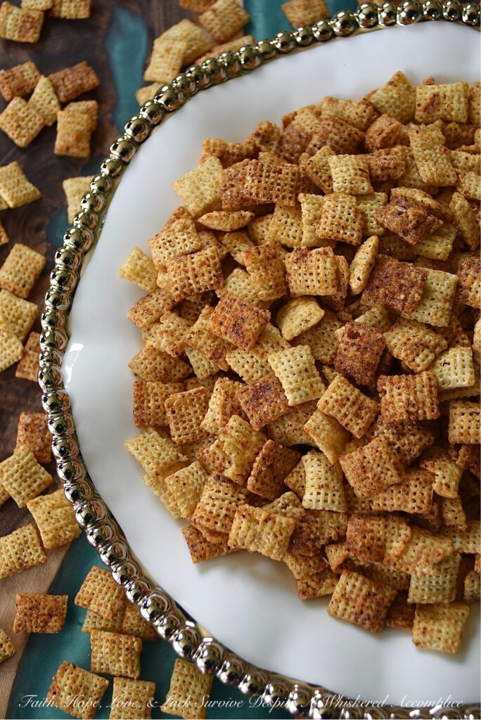 Gluten-Free Sweet & Salty Baked Spicy Rice Chex - It's not always easy to find a crispy gluten-free snack to enjoy when you're in a snacky mood. With this Sweet & Salty Baked Spicy Rice Chex recipe, that won't be a problem. This is an addictive snack that has it all. It's just a bit salty, it's a touch sweet, it has a hint of spiciness, and it also has an irresistible crunch that will keep you coming back for more.