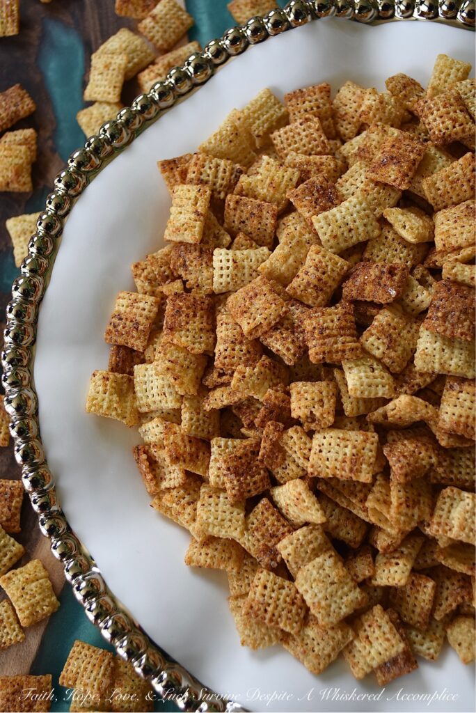 Gluten-Free Sweet & Salty Baked Spicy Rice Chex - It's not always easy to find a crispy gluten-free snack to enjoy when you're in a snacky mood. With this Sweet & Salty Baked Spicy Rice Chex recipe, that won't be a problem. This is an addictive snack that has it all. It's just a bit salty, it's a touch sweet, it has a hint of spiciness, and it also has an irresistible crunch that will keep you coming back for more.