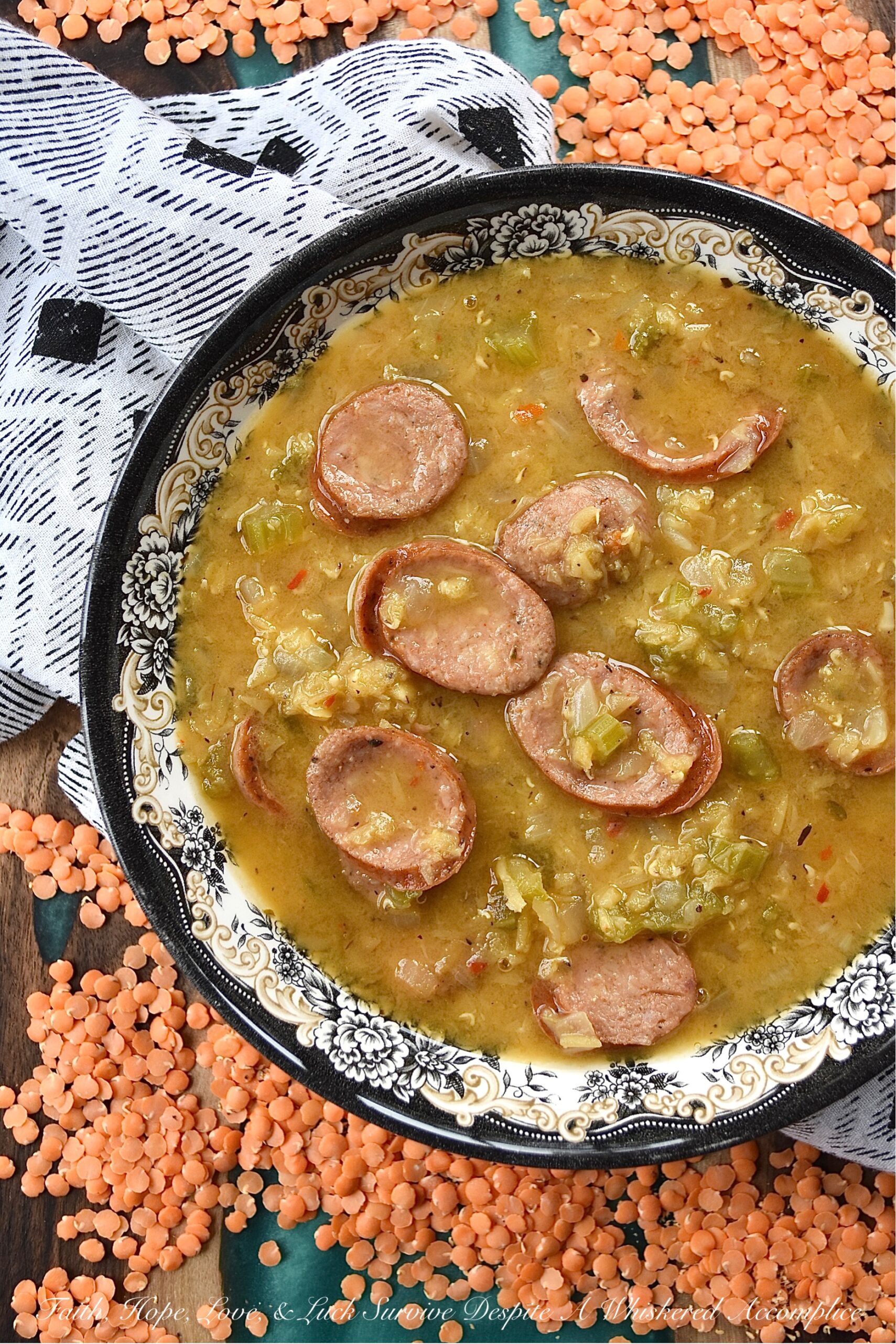 Cajun Lentil Soup with Andouille Sausage