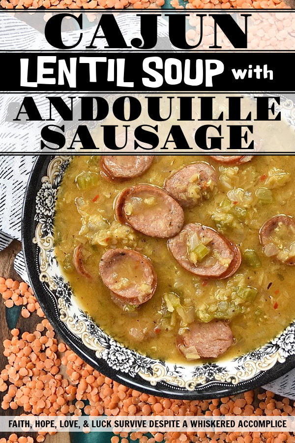 Cajun Lentil Soup with Andouille Sausage - This flavorful and somewhat effortless one-pot lentil soup with Cajun seasoning and andouille sausage is the perfect busy weeknight meal. It requires only eight simple ingredients to make, and from start to finish, will take less than forty-five minutes to throw together. Pair it with a few slices of crusty bread and dinner is served.
