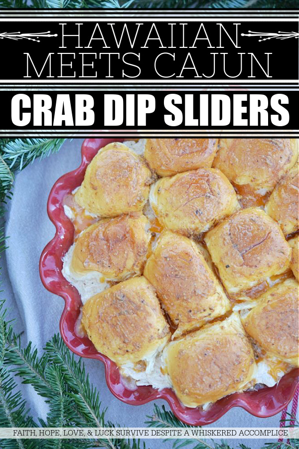 Hawaiian Meets Cajun Crab Dip Sliders - Hawaiian Meets Cajun Crab Dip Sliders are the perfect winter appetizer to warm you up from the inside. They're cheesy, melty, crab-stuffed little sandwiches served up on pillowy soft sweet Hawaiian slider rolls, with just the right amount of Cajun kick to keep you coming back for more.