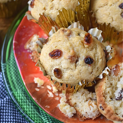 Buttermilk Muffins with Whiskey-Soaked Raisins - 7 No-Yeast Bread Recipes for St. Patrick's Day - St. Patrick's Day is the perfect holiday to bake a warm crusty loaf of no-yeast bread. So, for those of you that suffer from a healthy fear of all things yeast, here are seven original recipes to accompany your traditional Irish fare that require absolutely no yeast. And, as a bonus to several recipes for delicious soda bread, you'll also find a few mouth-watering recipes for crescent rolls, muffins, and scones to help you celebrate the special holiday.