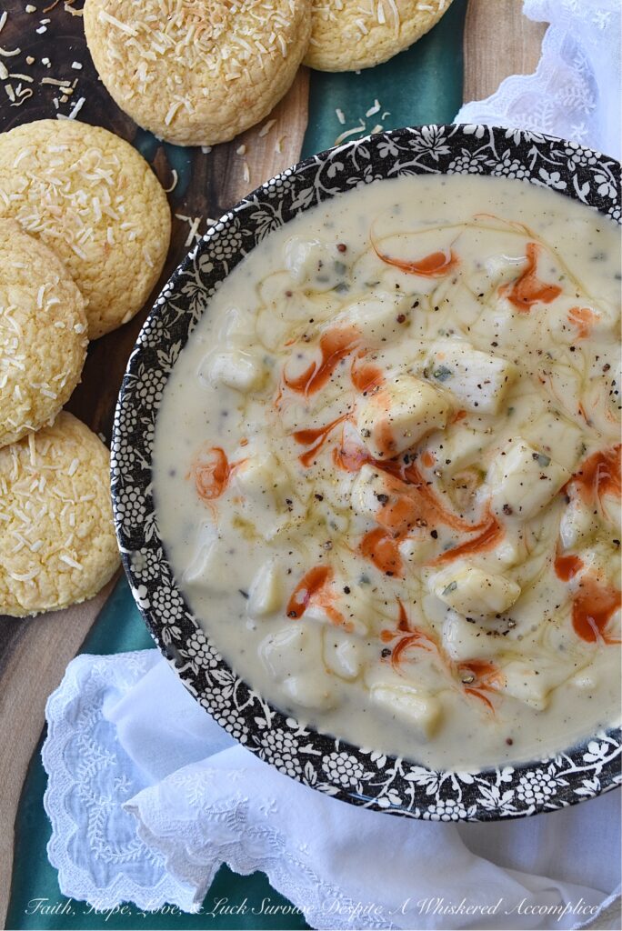 Granulated Garlic & Onion Potato Cheese Soup - When you don't have fresh garlic or onion on hand, you can still make a warm, comforting bowl of cheesy potato soup with ingredients you most likely have hanging out in your spice cabinet. Granulated or powdered garlic and onion add so much flavor to almost any recipe, especially when paired with other dried herbs and seasonings. This potato and cheese soup is the perfect example of how granulated or powdered garlic and onion can create a rich, creamy, flavorful bowl of cheesy goodness.