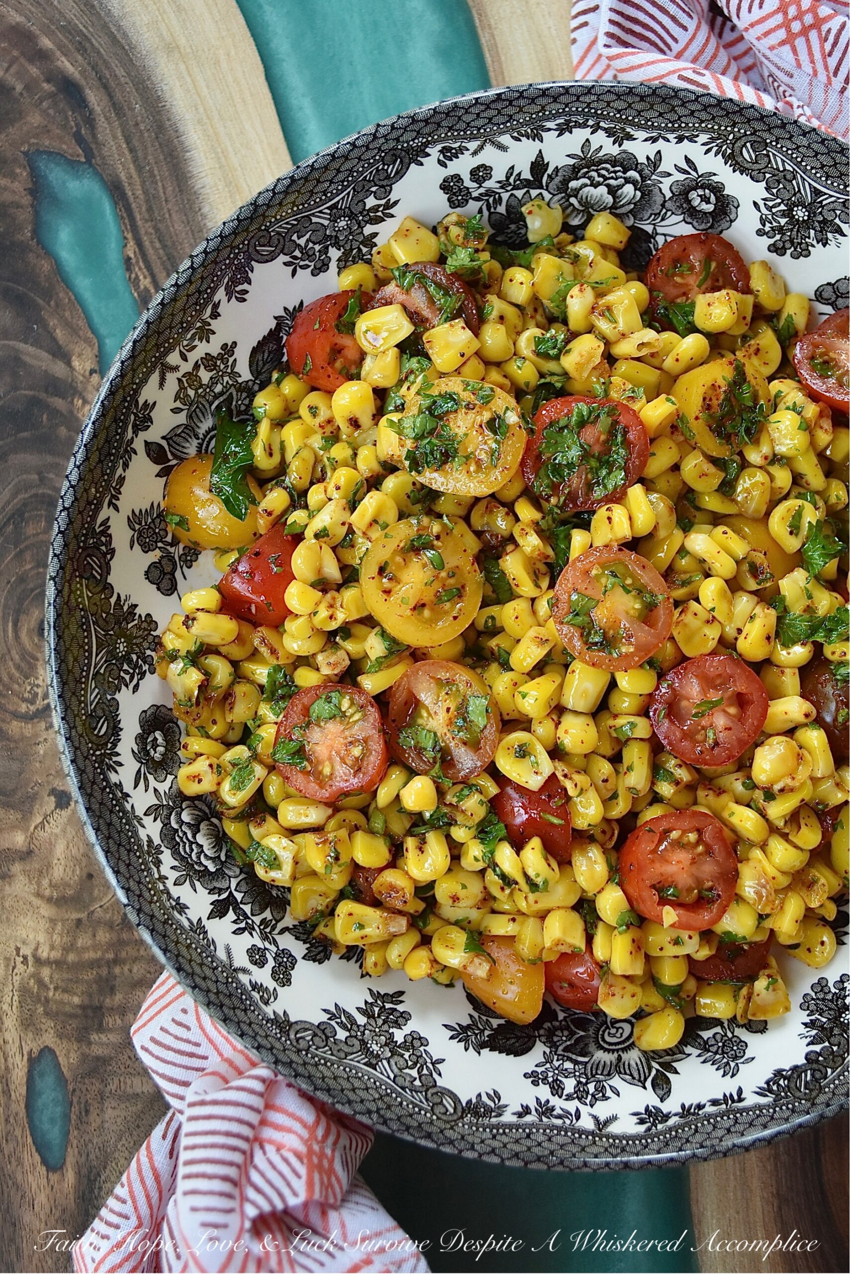 Corn & Tomato Salad with Hot Honey Vinaigrette