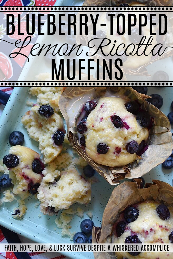 Blueberry-Topped Lemon Ricotta Muffins - These luscious lemon ricotta muffins are everything you could ever desire a muffin to be. Lemony, rich, tender, studded with fresh blueberries, and dripping in a sweet lemon glaze. Plus, they’re a muffin recipe you won’t even have to drag the mixer out for. Does it get any better?