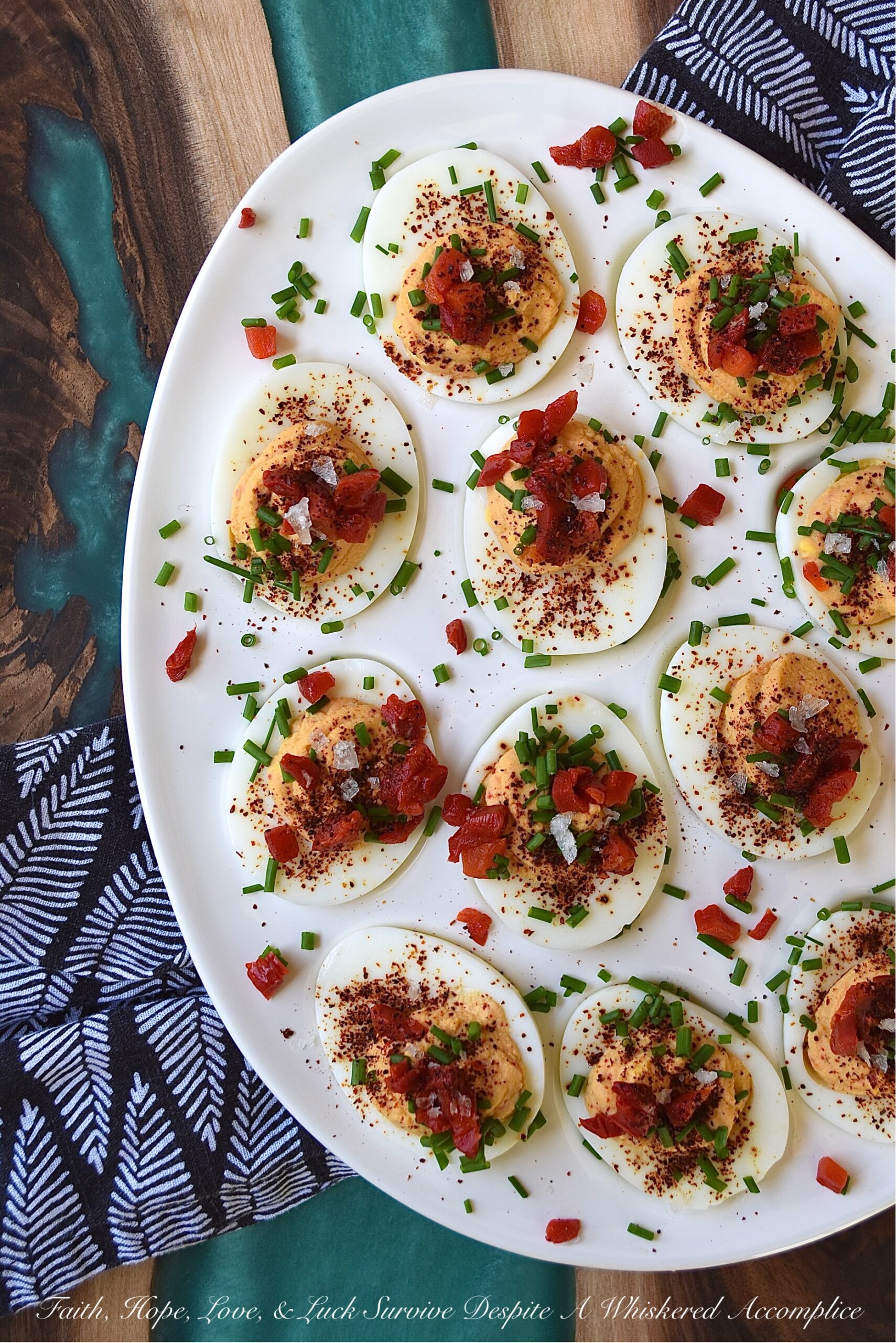 Sweet Chili & Honey Pimento Deviled Eggs