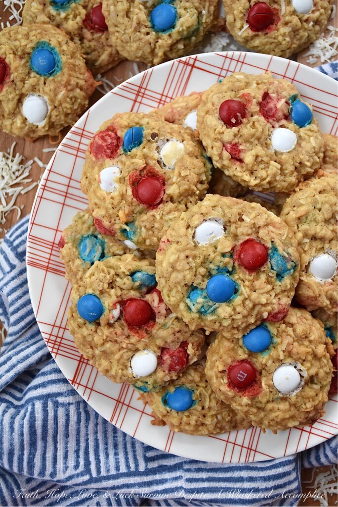 Buttermilk Oatmeal Coconut Cookies with M&M's - If you happen to have any leftover buttermilk hanging out in your fridge, don't let it go to waste. Instead, use some of it to make these sweet buttermilk cookies, packed with oatmeal, unsweetened shredded coconut, and festive M&M's. They're chewy, crispy, crunchy, and easy to decorate for any holiday depending on which variety or color combination of M&M's you use.