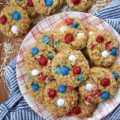 Buttermilk Oatmeal Coconut Cookies with M&M's - If you happen to have any leftover buttermilk hanging out in your fridge, don't let it go to waste. Instead, use some of it to make these sweet buttermilk cookies, packed with oatmeal, unsweetened shredded coconut, and festive M&M's. They're chewy, crispy, crunchy, and easy to decorate for any holiday depending on which variety or color combination of M&M's you use.
