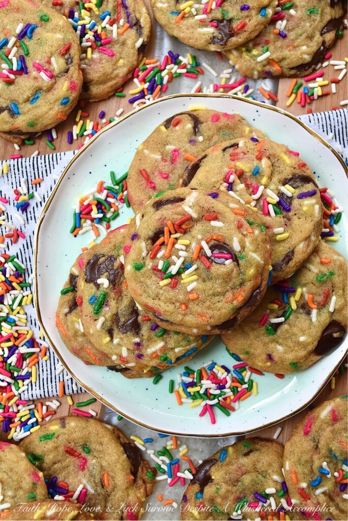 Summer Beach Cookies - A summer day at the beach is always a fun time, however, when cookies are involved, it's bound to be even more enjoyable. These Summer Beach Cookies are loaded with dark chocolate chips and an over-the-top amount of rainbow sprinkles. And, since these cookies are made using brown butter, you know that they're sure to taste every bit as good as they look.