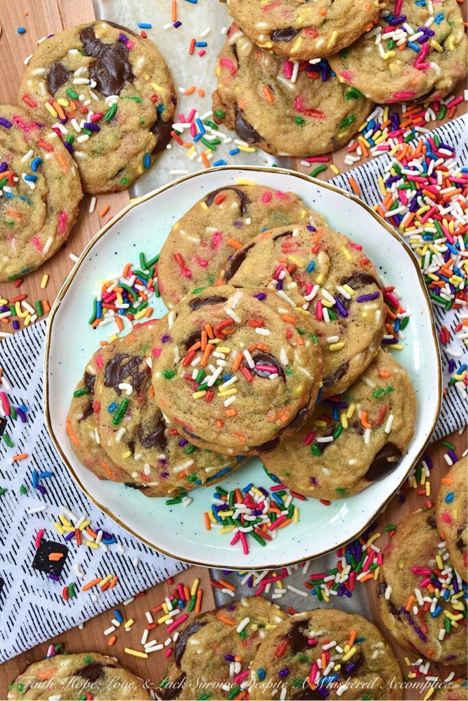 Summer Beach Cookies - A summer day at the beach is always a fun time, however, when cookies are involved, it's bound to be even more enjoyable. These Summer Beach Cookies are loaded with dark chocolate chips and an over-the-top amount of rainbow sprinkles. And, since these cookies are made using brown butter, you know that they're sure to taste every bit as good as they look.