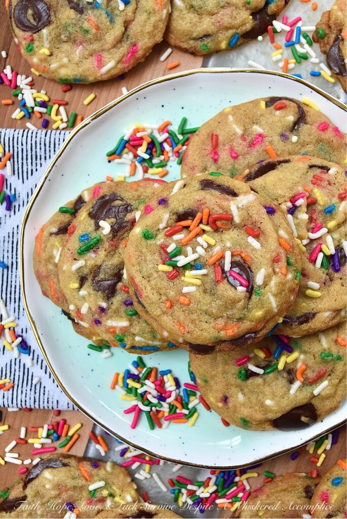 Summer Beach Cookies - A summer day at the beach is always a fun time, however, when cookies are involved, it's bound to be even more enjoyable. These Summer Beach Cookies are loaded with dark chocolate chips and an over-the-top amount of rainbow sprinkles. And, since these cookies are made using brown butter, you know that they're sure to taste every bit as good as they look.