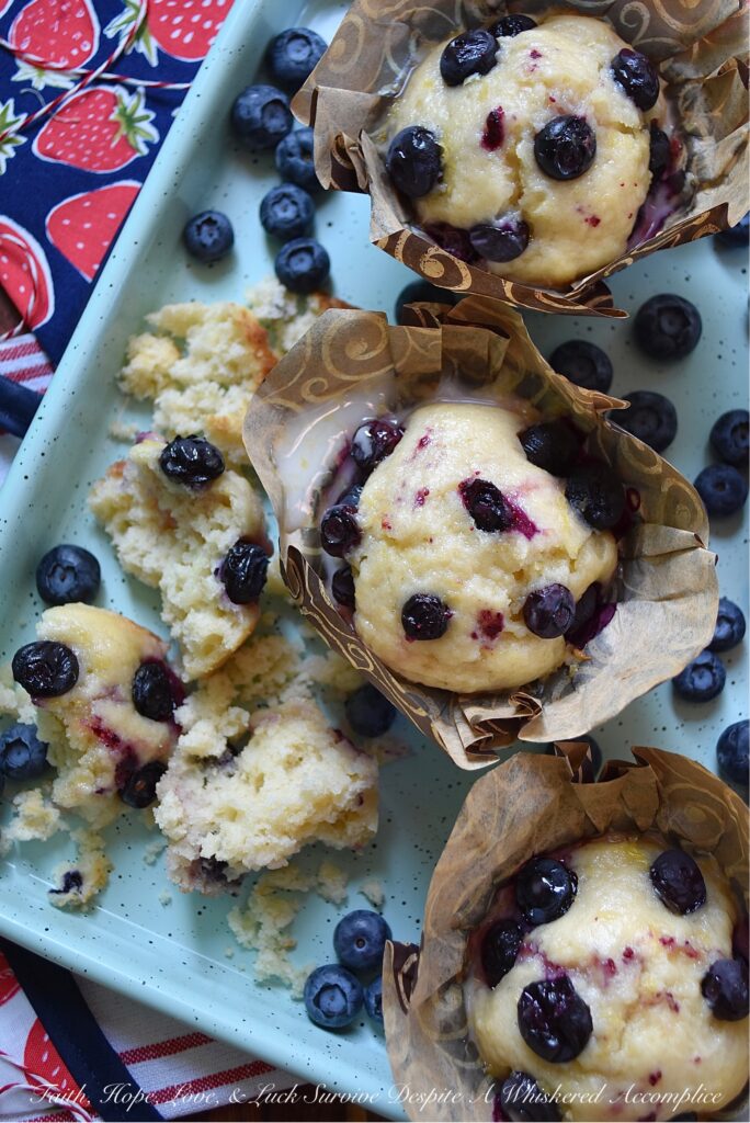 Blueberry-Topped Lemon Ricotta Muffins - These luscious lemon ricotta muffins are everything you could ever desire a muffin to be. Lemony, rich, tender, studded with fresh blueberries, and dripping in a sweet lemon glaze. Plus, they’re a muffin recipe you won’t even have to drag the mixer out for. Does it get any better?