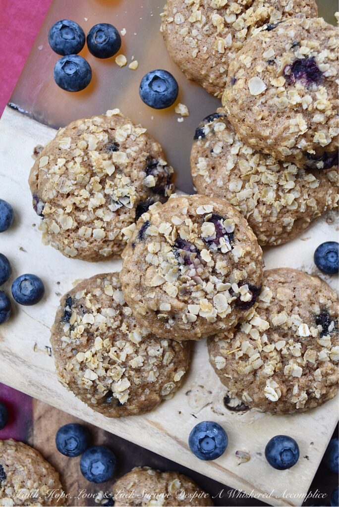 Oatmeal Spice Cake Mix Cookies with Blueberries - When blueberries are in season, it's a great time to use them in your baking. However, even if they're not in season, these moist oatmeal cookies made with a store-bought box of spice cake mix will still highlight even the blandest blueberry's gorgeous fruit flavor. If you're a fan of soft, cakey, fruit-filled cookies, then this is the recipe for you.