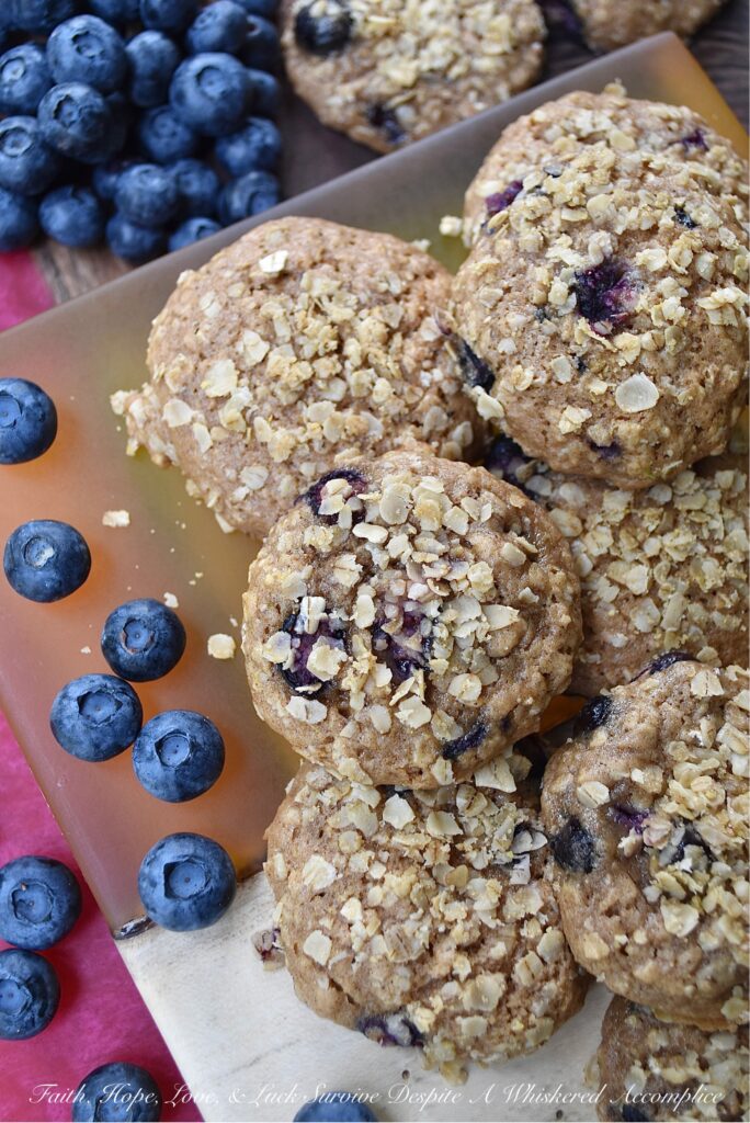 Oatmeal Spice Cake Mix Cookies with Blueberries - When blueberries are in season, it's a great time to use them in your baking. However, even if they're not in season, these moist oatmeal cookies made with a store-bought box of spice cake mix will still highlight even the blandest blueberry's gorgeous fruit flavor. If you're a fan of soft, cakey, fruit-filled cookies, then this is the recipe for you.