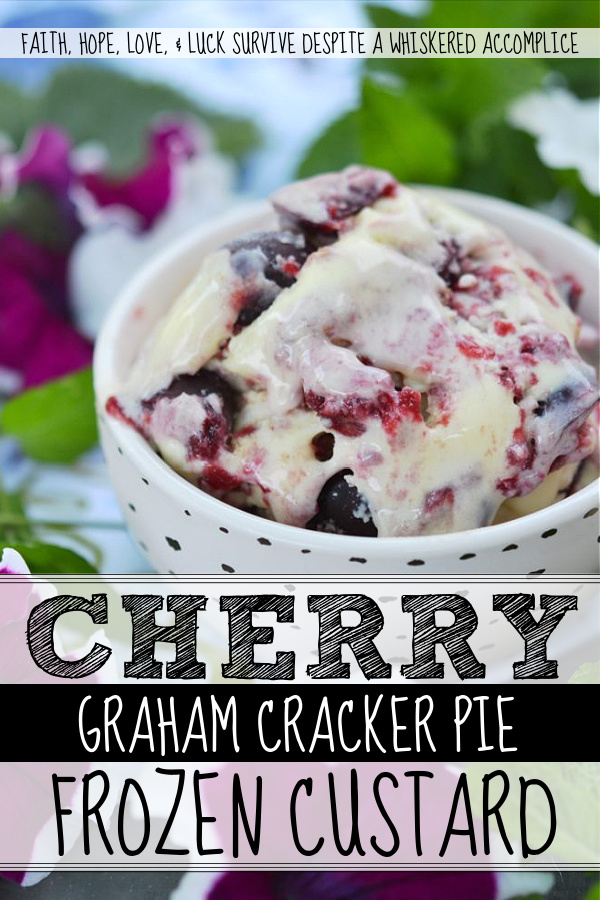 Cherry Graham Cracker Pie Frozen Custard - Cherry pie filling and crushed graham crackers help transform vanilla frozen custard into a creamy and delicious layered ice cream treat. Whether you use homemade or store-bought cherry pie filling, your family and friends will agree that this cherry pie frozen custard is a definite winner when it comes to summertime dessert recipes.