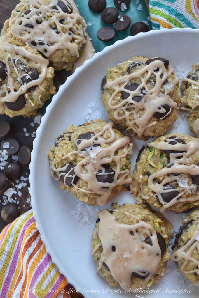 Glazed Zucchini Oatmeal Chocolate Chip Cookies - If you're looking for a tasty way to use up those summer zucchini, these oatmeal chocolate chip cookies are the perfect answer. They're incredibly moist and flavorful, and the addition of a cinnamon glaze gives them an extra boost of sweetness. Top it off with some flaky sea salt, and you've got yourself an irresistible treat. You'll be amazed at how quickly these oatmeal chocolate chip cookies disappear.
