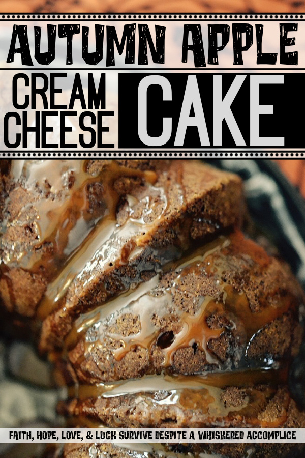 Autumn Apple Cream Cheese Cake - This delicious caramel-drizzled apple Bundt cake is the perfect way to enjoy the flavors of fall. With its seasonal spices like cinnamon and nutmeg, it will fill your home with the inviting aromas of autumn. This moist and fluffy apple-filled cake is perfectly complemented with a creamy cream cheese filling and a decadent caramel drizzle. It's a truly irresistible combination that will have everyone asking for seconds. This cake is a great way to enjoy a flavorful slice of fall heaven.