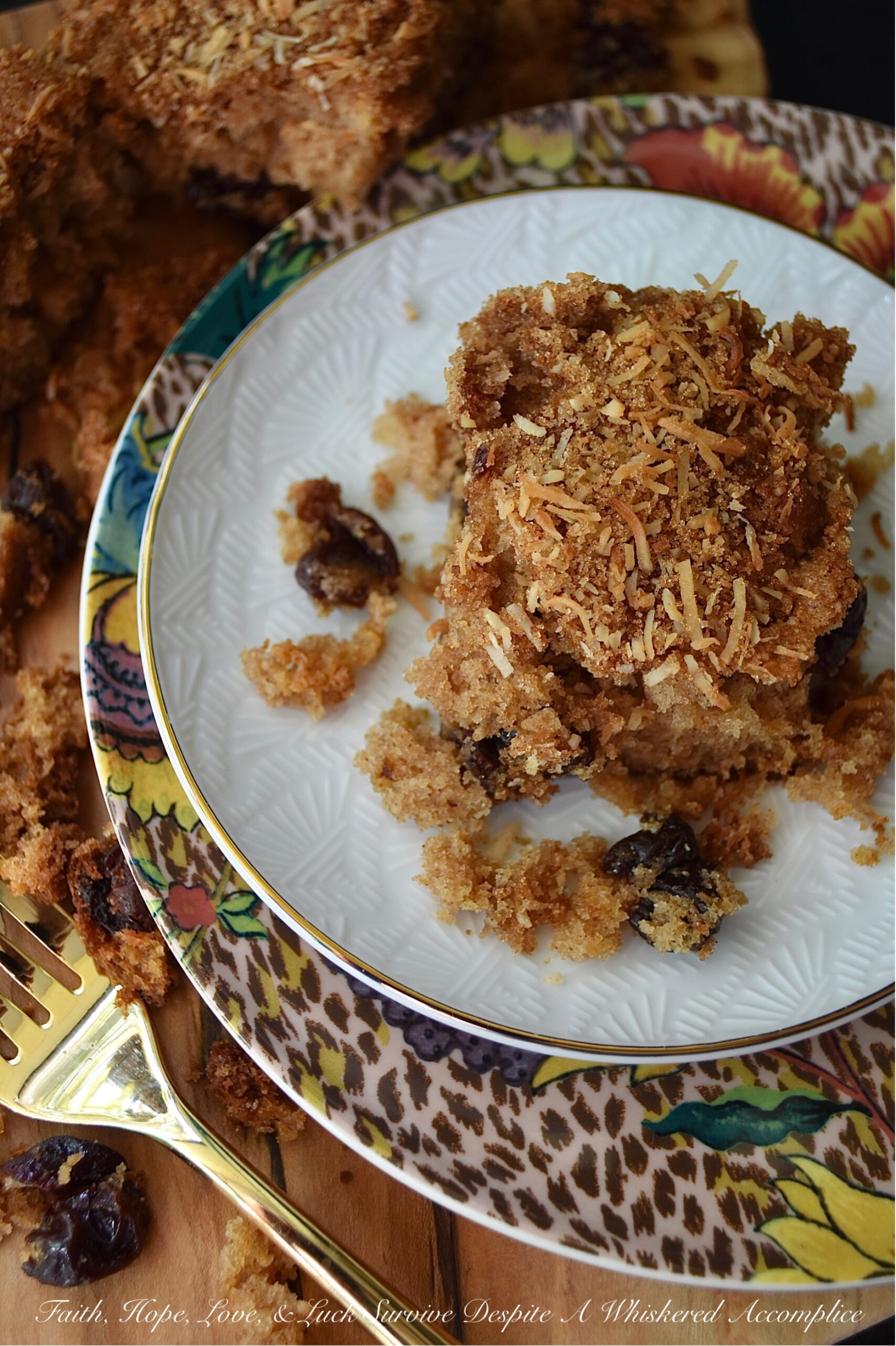 Coconut Dried Cherry Overnight Coffee Cake