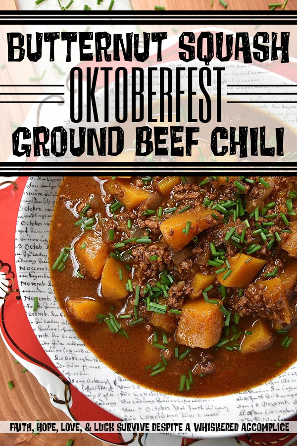Butternut Squash Oktoberfest Ground Beef Chili - This slightly sweet ground beef chili is full of amazing seasonal flavors thanks to a bottle of Oktoberfest beer and several fall seasonings, like cinnamon, allspice, cloves, and nutmeg. Once you have sautéed the diced onion and lean ground beef until cooked through, simply add all of the other ingredients and simmer uncovered until the diced butternut squash is soft and tender and the chili has thickened. You can make this butternut squash chili your own by serving it with your favorite toppings, like shredded cheese, chopped scallions, diced jalapeńos, sour cream, or even roasted pumpkin seeds.
