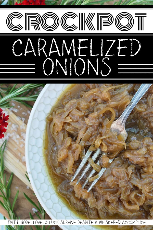 Crockpot Caramelized Onions - Why stand over a hot stove for hours, caramelizing onions, when you can let a crockpot do all the work for you? With just four simple ingredients and a little bit of patience. The hands-off kind, not the stand-and-stir kind. You can transform large, sweet yellow onions into a sweet and savory batch of caramelized goodness that’s ready to be piled onto burgers, swirled into soups, or even used to make a flavorful homemade party or game-day onion dip. So, dust off that crockpot, grab your onions, and get ready to caramelize some onions, y’all. The easy way.