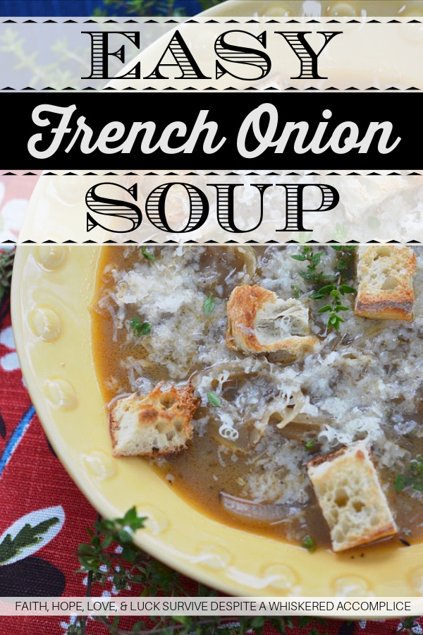 Easy French Onion Soup - If you're a fan of Panera Bread's Bistro French Onion Soup, you'll love this homemade copycat version. It's an uncomplicated, almost effortless comforting French onion soup, which uses a crockpot to caramelize the onions as a way to save time. After you discover just how easy this soup is to make, it will quickly become a regular addition to your weeknight meal rotation.