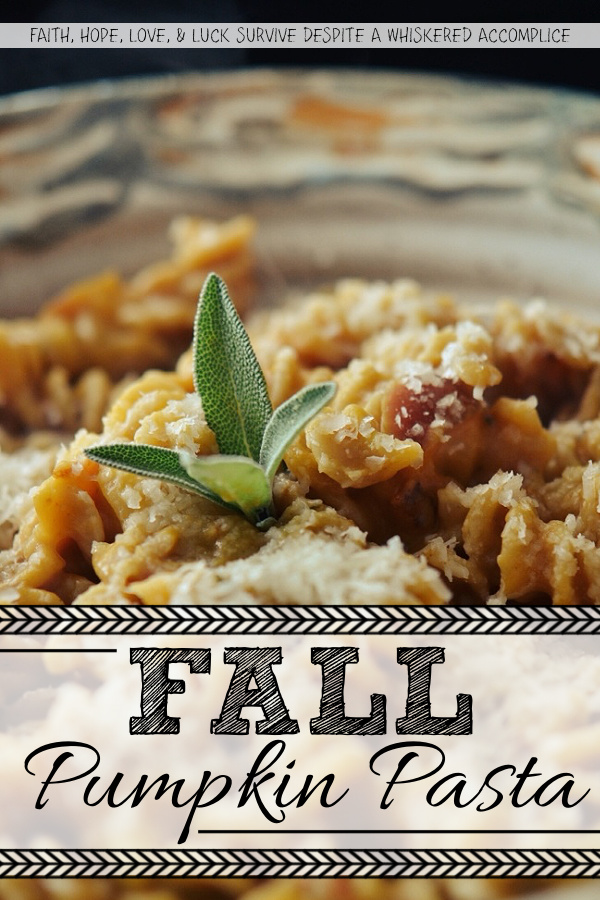 Fall Pumpkin Pasta - This easy-to-make pumpkin pasta dish is a great way to use up any leftover canned pumpkin you might have. It combines chopped thick-cut bacon, fresh sage, and apple in a creamy pumpkin sauce, topped with parmesan cheese. For a more filling meal, you can even add in diced chicken, spinach, or even mushrooms.