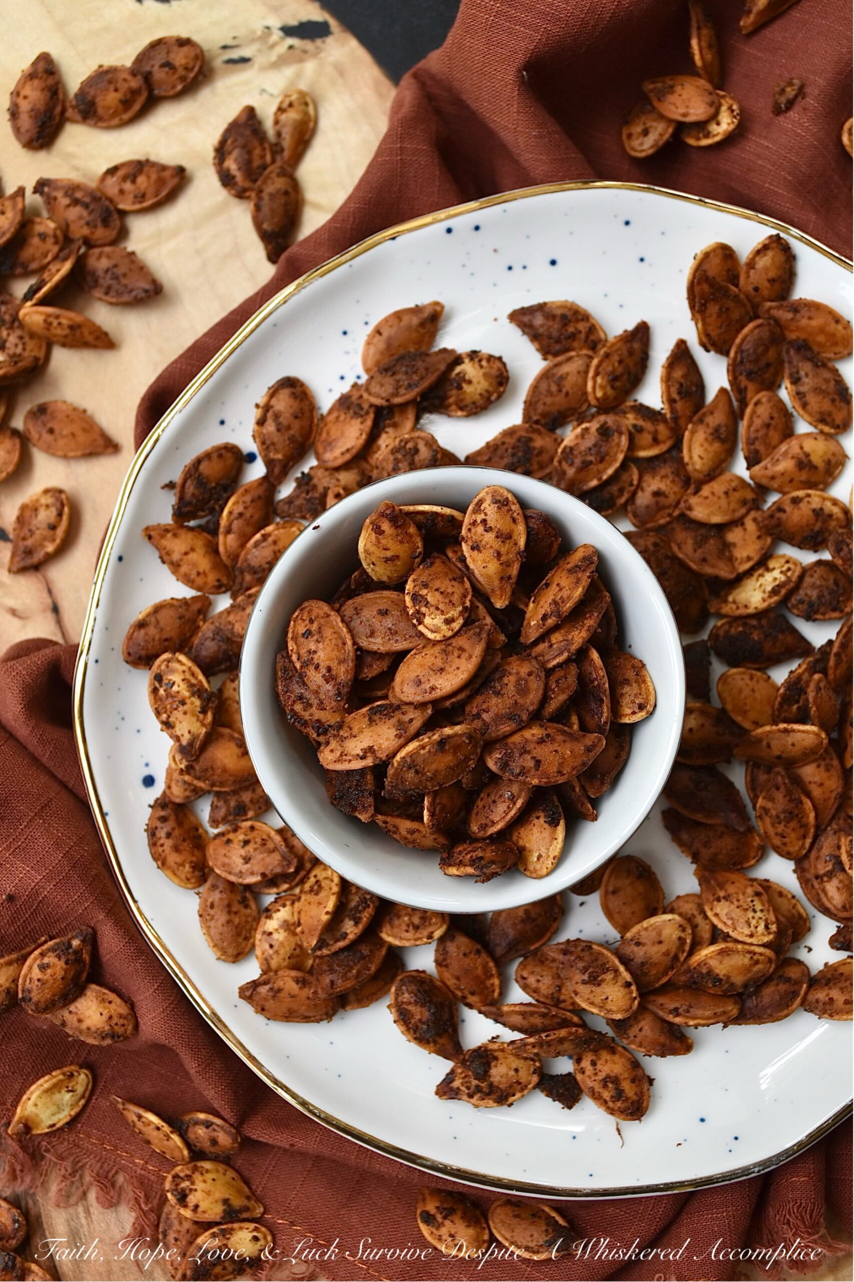 Buttery Chili Roasted Pumpkin Seeds