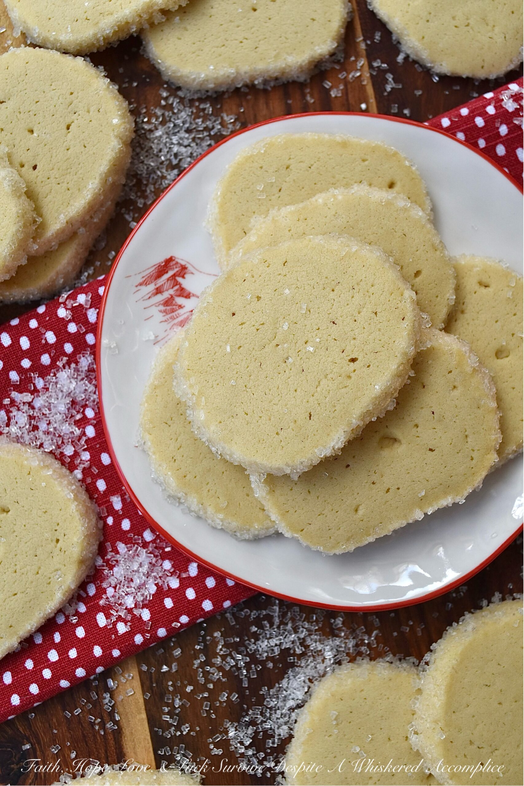 Sparkling Sugar Irish Butter Slice & Bake Cookies - These sparkly slice-and-bake cookies with Irish butter are buttery, crisp, and full of flavor. Everyone will absolutely adore them. They're also fairly easy to make and require very few ingredients. The buttery flavor combined with the sparkle of the white sparkling sugar makes these cookies truly special. They're the perfect addition to any holiday cookie tray or platter.