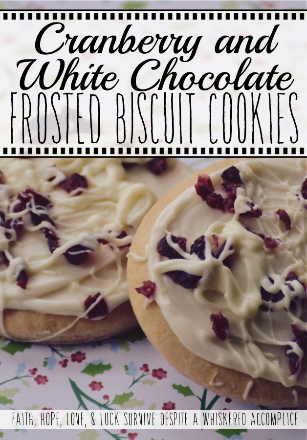 Cranberry and White Chocolate Frosted Biscuit Cookies - This holiday season, enjoy the deliciousness of a soft, buttery biscuit-based cookie combined with a light and creamy butter and cream cheese frosting, the zesty taste of lemon, and the sweetness of white chocolate and dried cranberries. With every bite, you'll experience a burst of sweet delightful flavors.