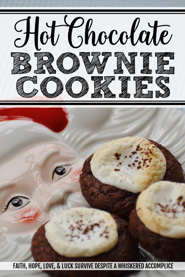 Hot Chocolate Brownie Cookies - When it comes to winter treats, it can be hard to choose between hot chocolate, brownies, and cookies. But why choose when you can have all three in one cookie? These delicious cookies have a lovely brownie texture, are bursting with chocolaty goodness, and are topped with melted marshmallows just like the best hot chocolate. They're the perfect cookie to celebrate a snow day with.