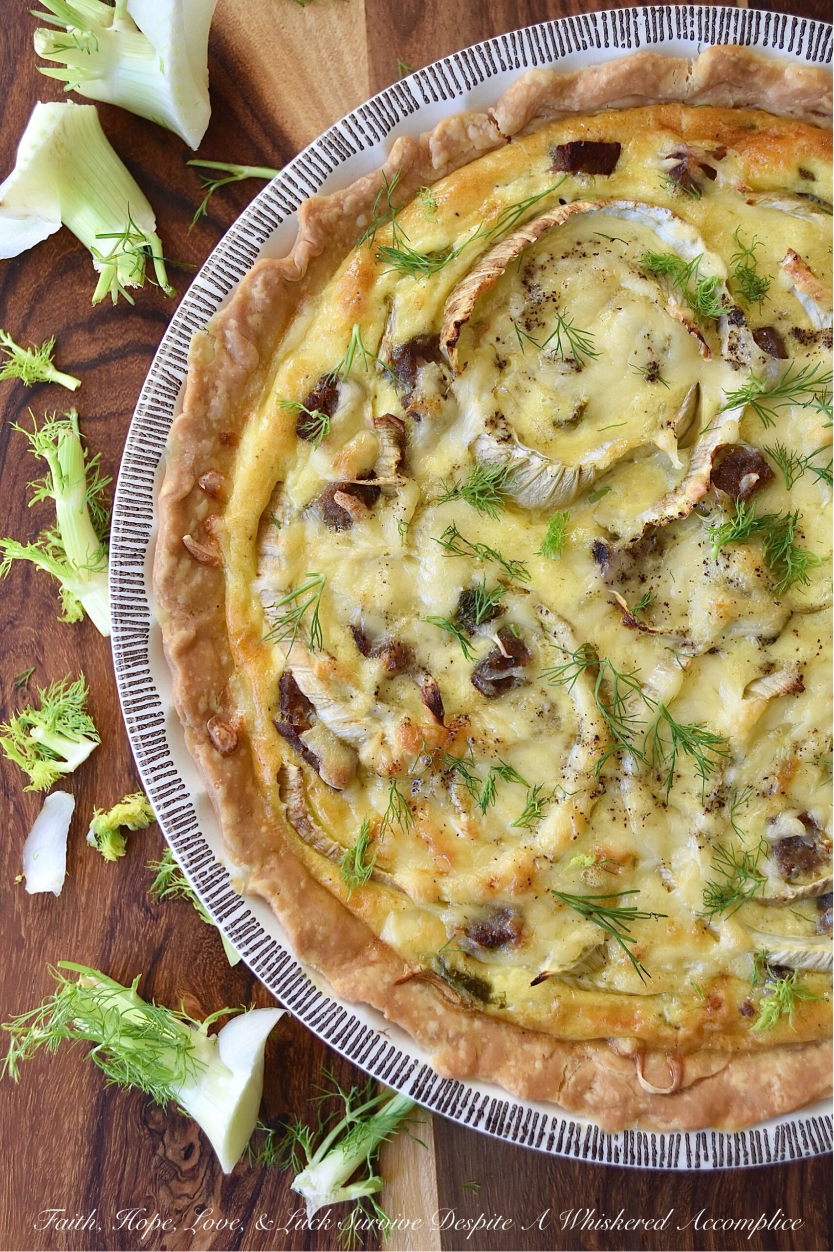 Maple Sausage, Sliced Fennel, & Gouda Quiche