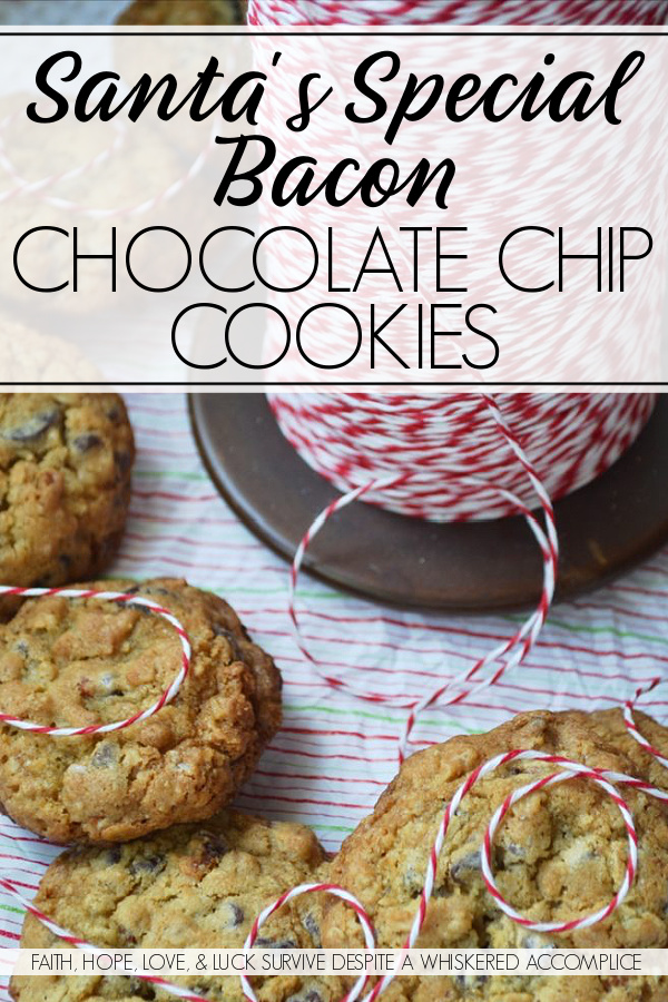 Santa's Special Bacon Chocolate Chip Cookies - Leave a cookie for Santa that he won't be able to resist. Bacon, chocolate, and maple give these cookies that little something special, which will have Santa coming back year after year for more.