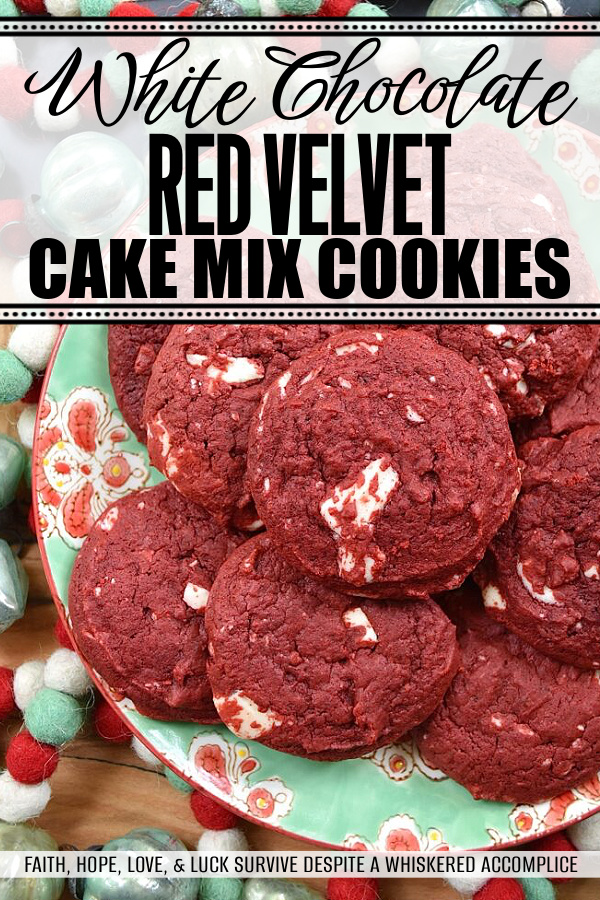 White Chocolate Red Velvet Cake Mix Cookies - Cake mix cookies are a delicious way to enjoy a sweet treat without having to spend a lot of time in the kitchen. These red velvet cake mix cookies are soft, cakey, and absolutely delicious. Plus, the addition of chopped white chocolate to the cookie dough gives these vibrant red velvet cookies a festive red-and-white color combination that's perfect for the holidays.
