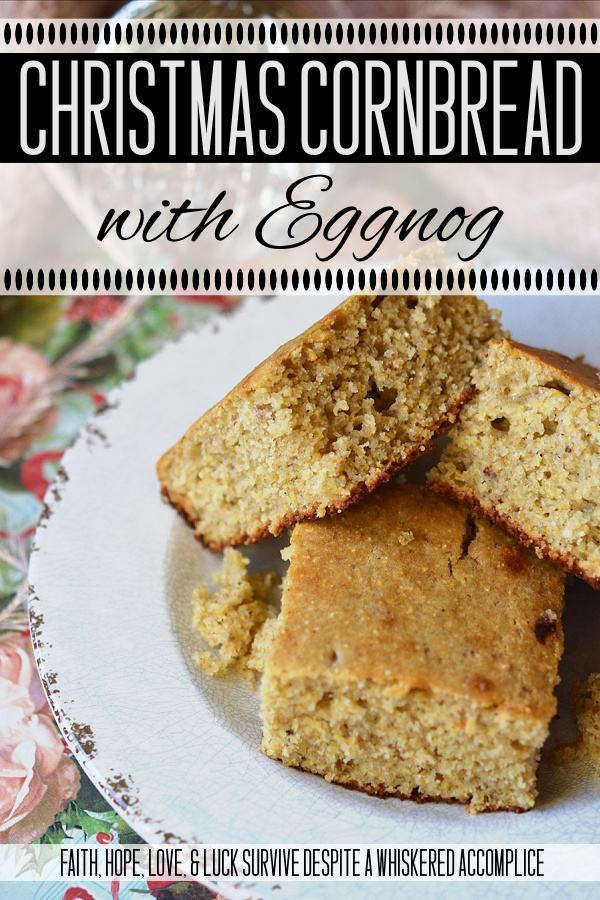 Christmas Cornbread with Eggnog - How do you turn ordinary everyday cornbread into Christmas Cornbread? Add a little bit of eggnog, apple butter, and Christmas spirit.
